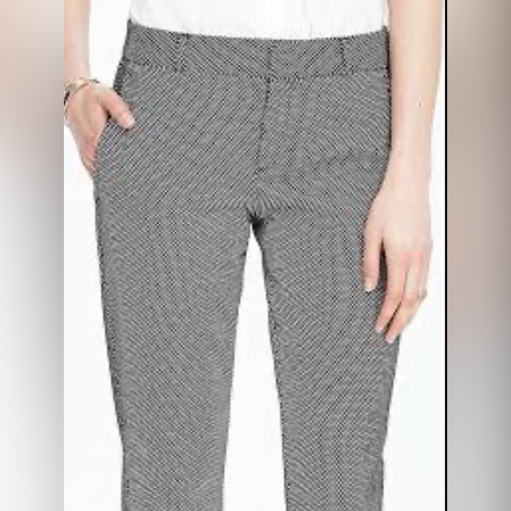 Banana Republic Black and White Straight Leg Pants